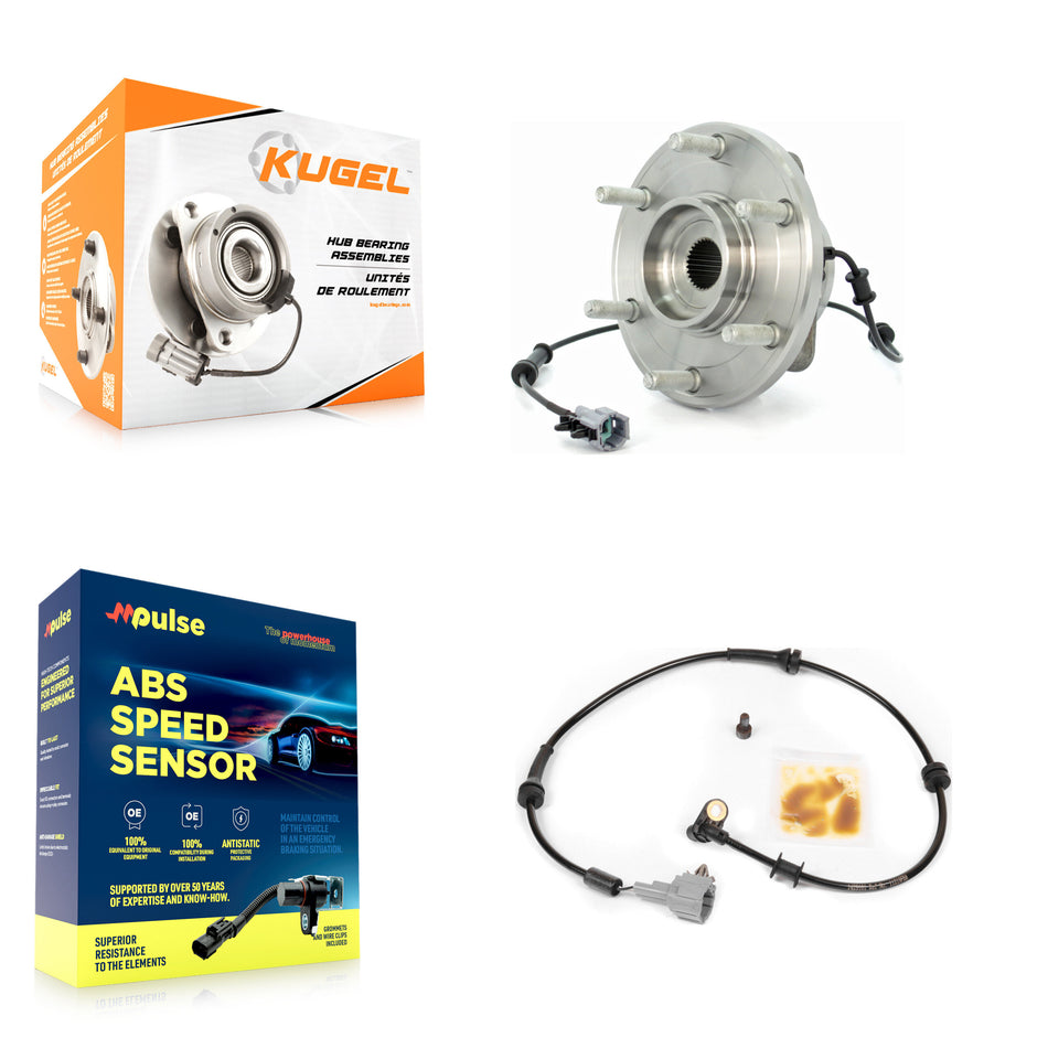 Front Wheel Hub Bearing And Extra ABS Sensor Kit For 2006-2007 INFINITI QX56 with Harness K7S-102608