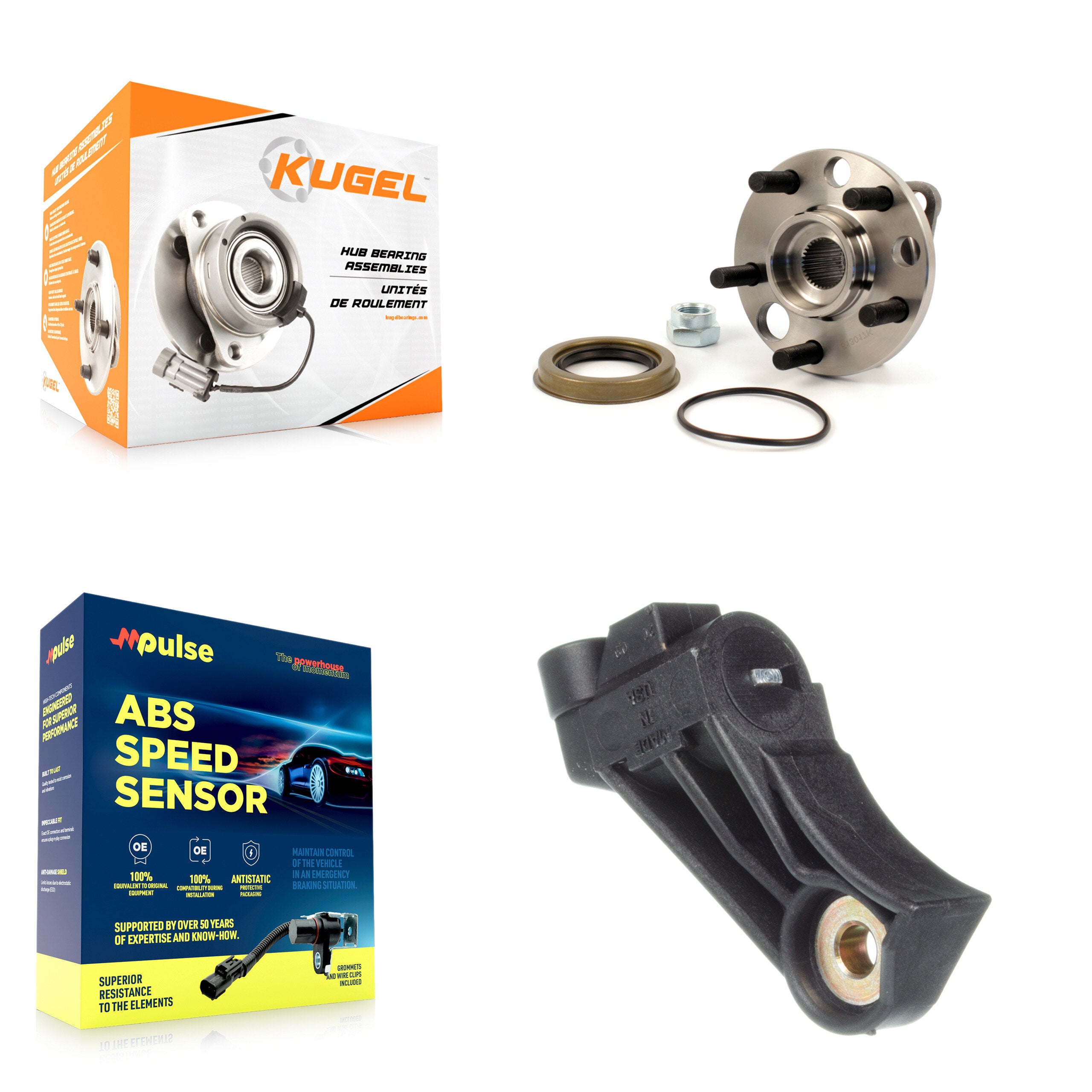 Front Wheel Hub Bearing ABS Sensor Kit For Pontiac Grand Am Chevrolet Oldsmobile Achieva K7S-102619