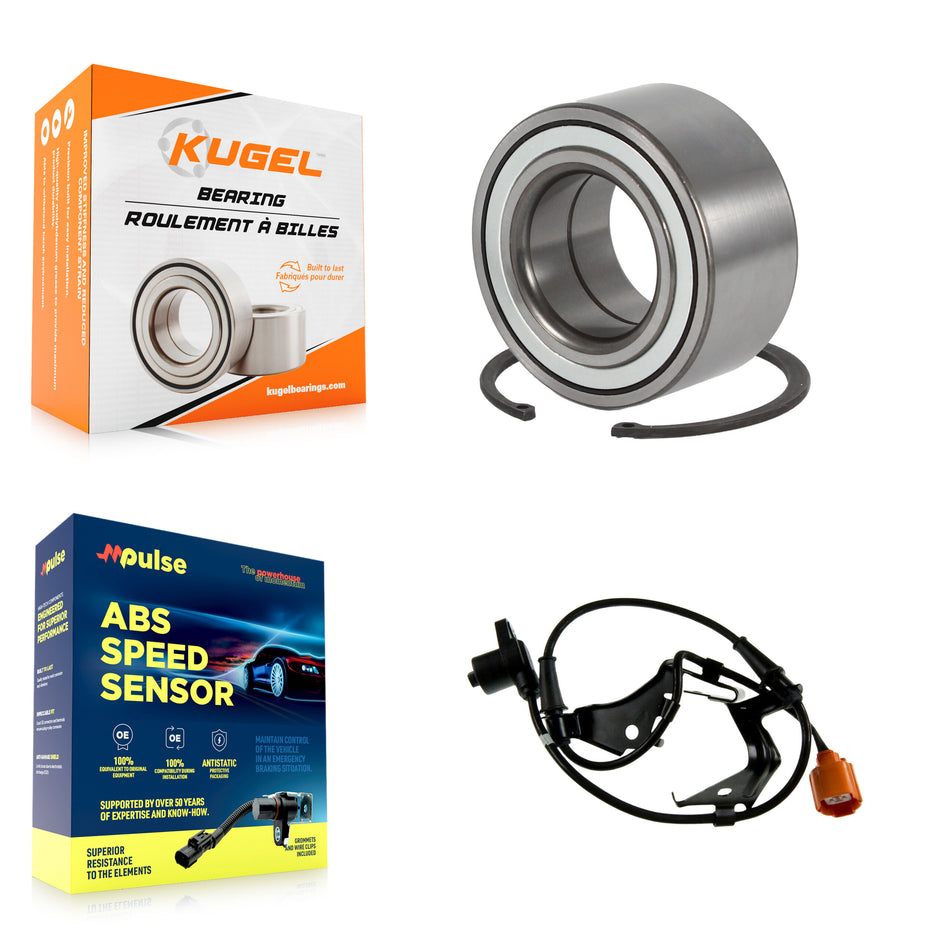 Front Wheel Bearing And ABS Sensor Kit For 2004-2005 Honda Civic Si with 1.7L 4-Wheel K7S-102653