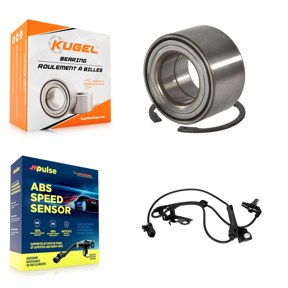 Front Wheel Bearing Sensor Kit For 09-10 Pontiac Vibe 1.8L with 4-Wheel ABS Harness K7S-102674