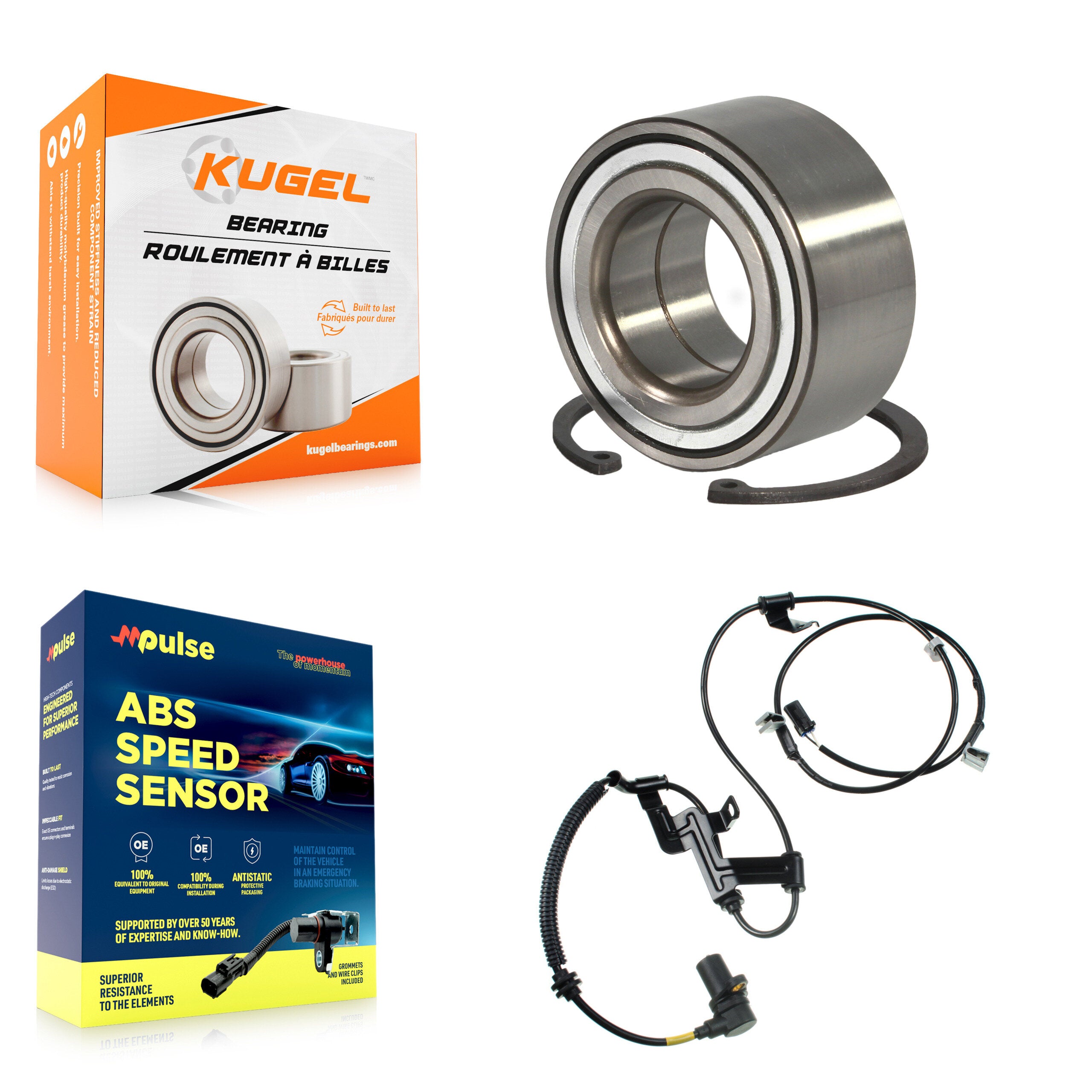 Front Wheel Bearing And ABS Sensor Kit For Kia Spectra Spectra5 with Harness K7S-102689