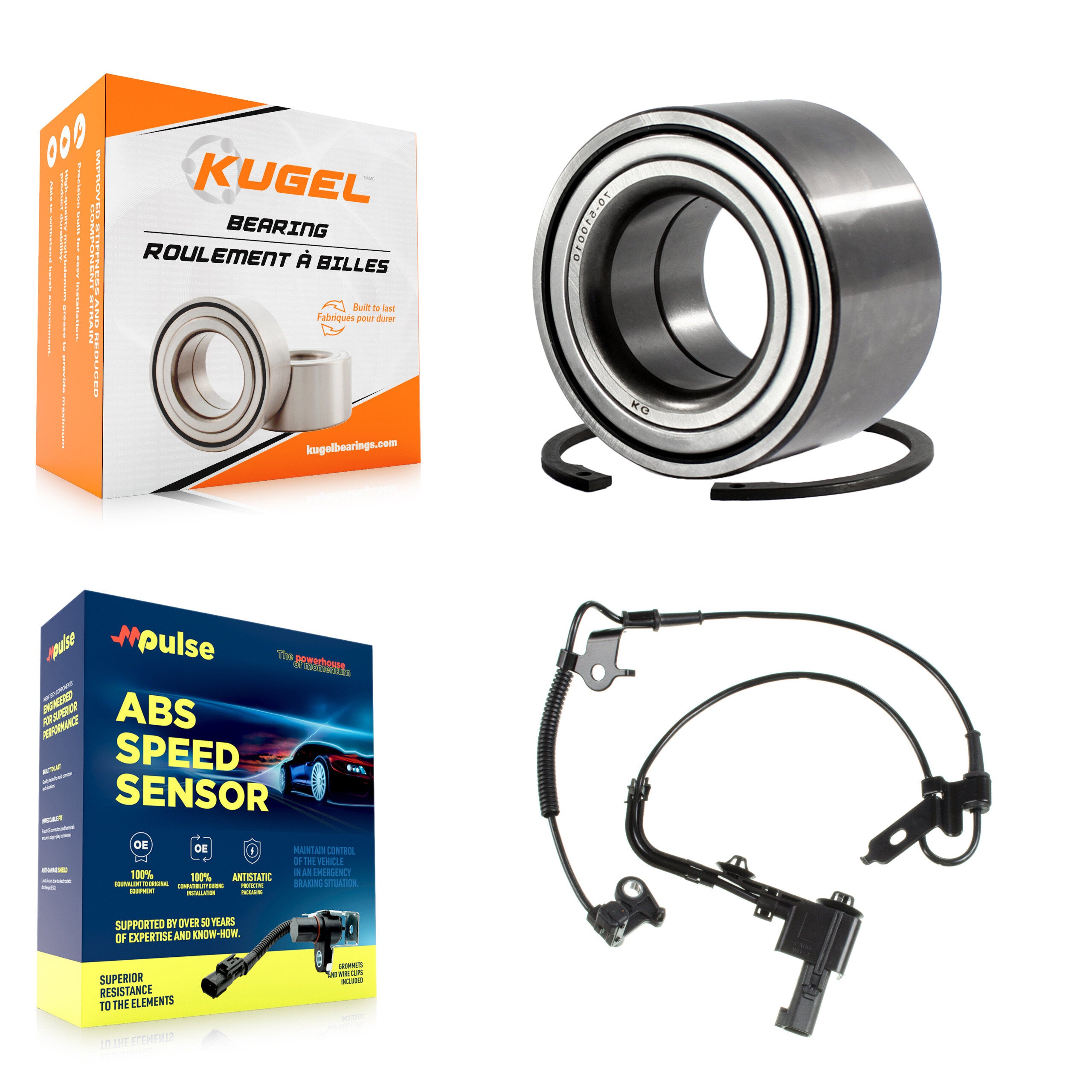 Front Wheel Bearing And ABS Sensor Kit For Ford Fusion Lincoln MKZ Zephyr Mercury Milan K7S-102694