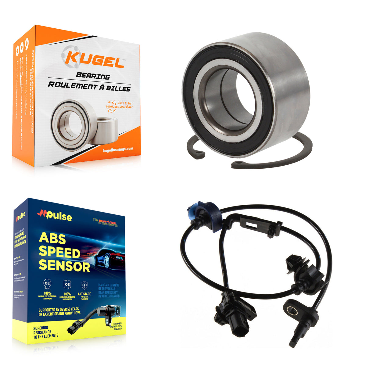 Front Wheel Bearing And ABS Sensor Kit For 2007-2008 Honda Civic 4 doors with 2.0L K7S-102709