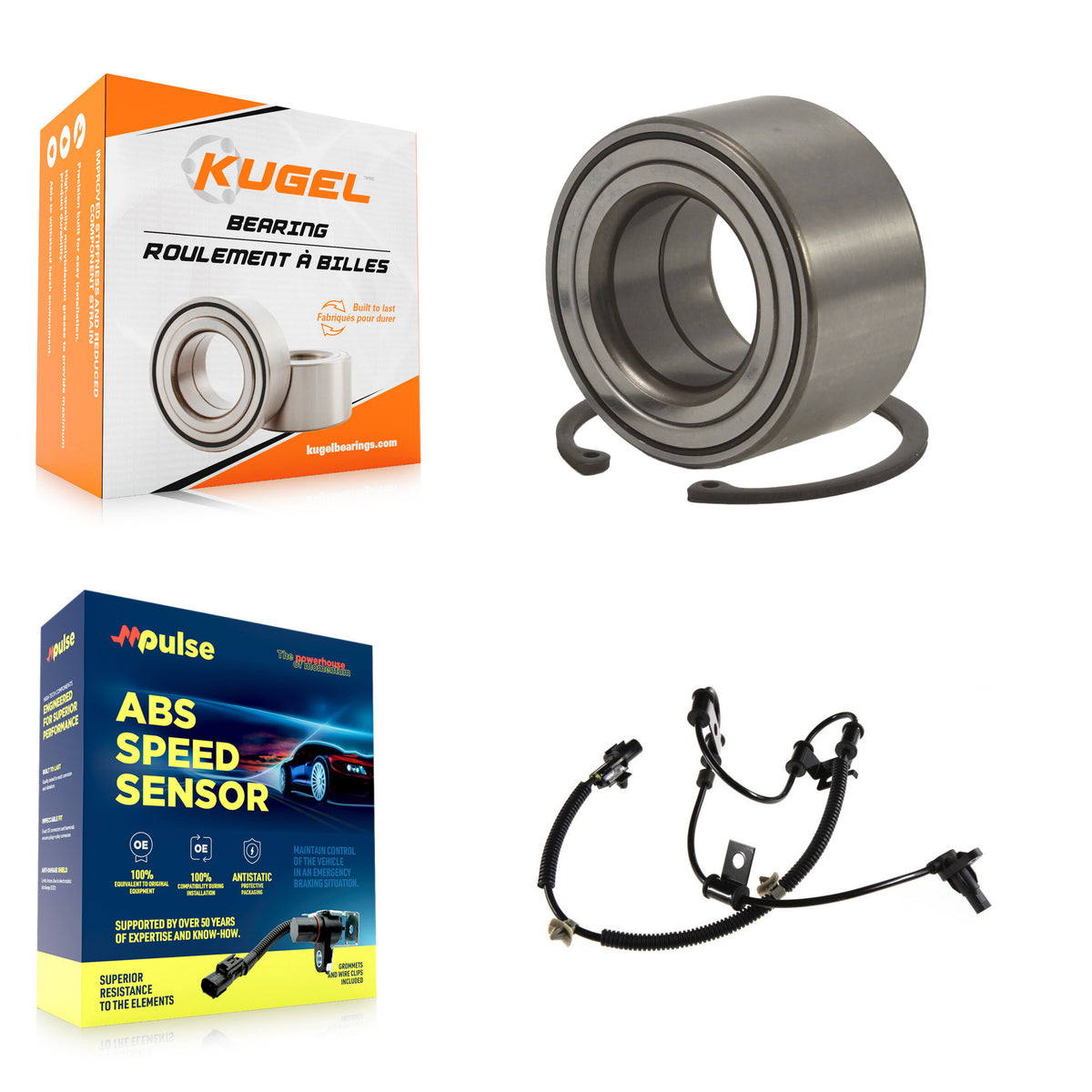 Front Wheel Bearing ABS Sensor Kit For Hyundai Accent Kia Rio Rio5 1.6L with 4-Wheel K7S-102714