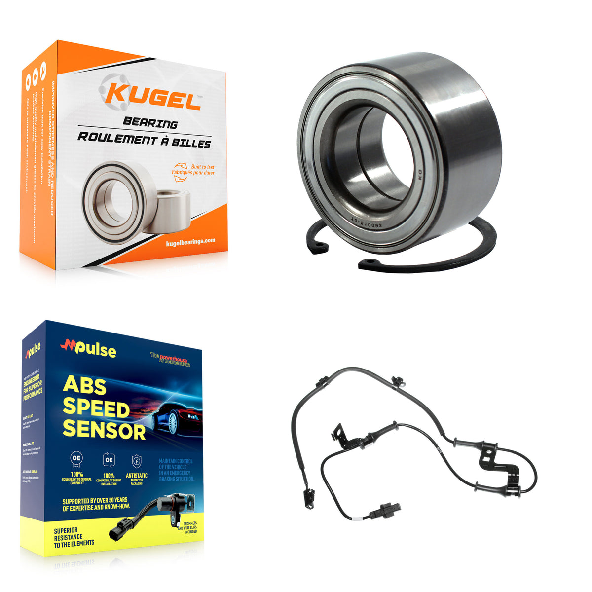 Front Wheel Bearing And ABS Sensor Kit For Kia Forte Forte5 Koup with Harness K7S-102730