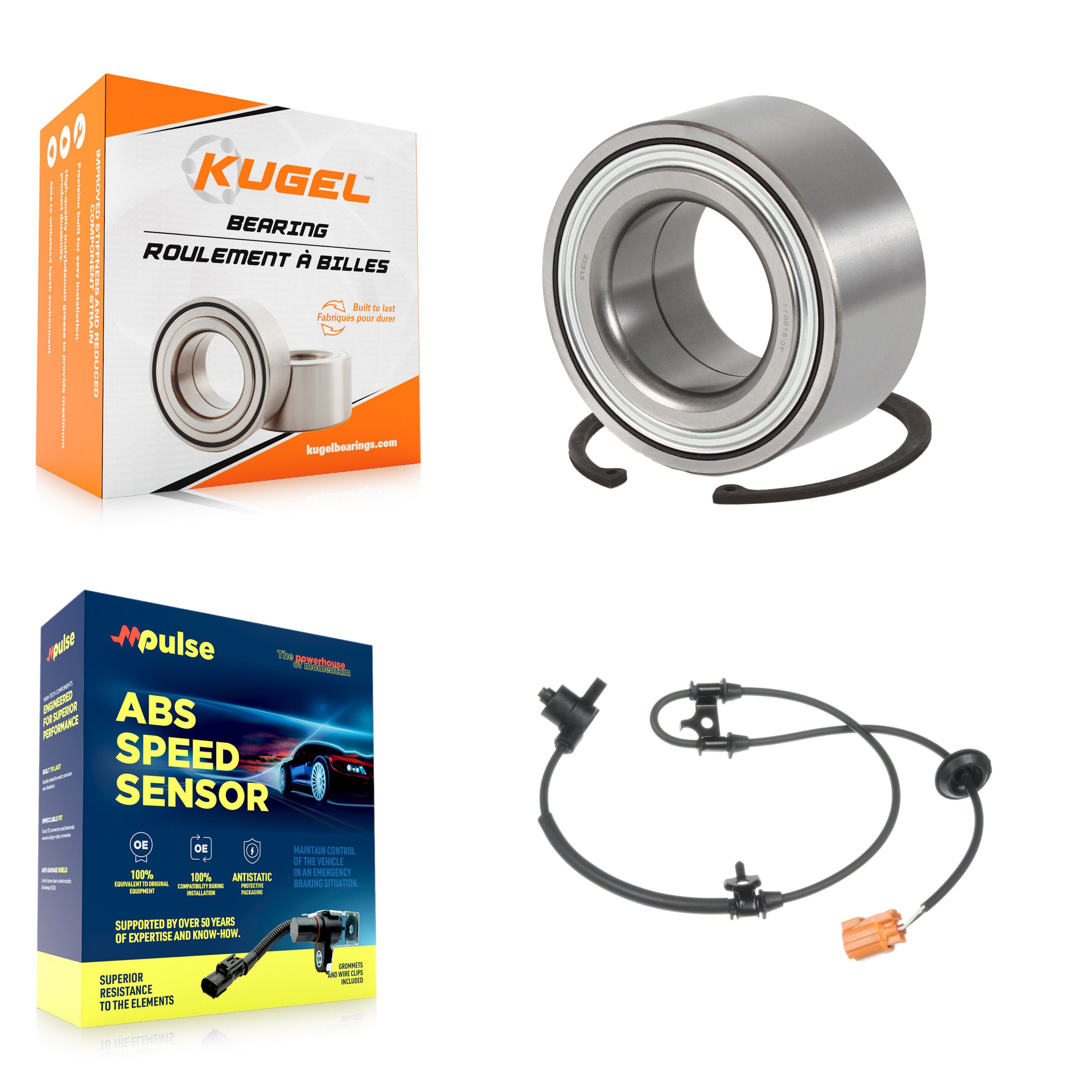 Front Wheel Bearing And ABS Sensor Kit For Honda Pilot Acura MDX 3.5L with 4-Wheel K7S-102736