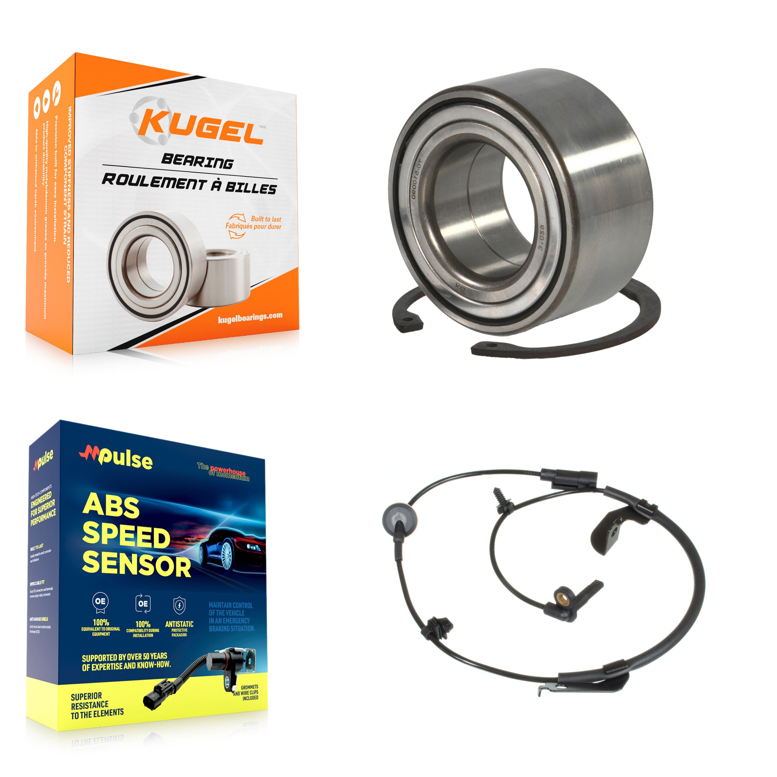 Front Wheel Bearing And ABS Sensor Kit For Jeep Patriot Compass Dodge Caliber K7S-102743