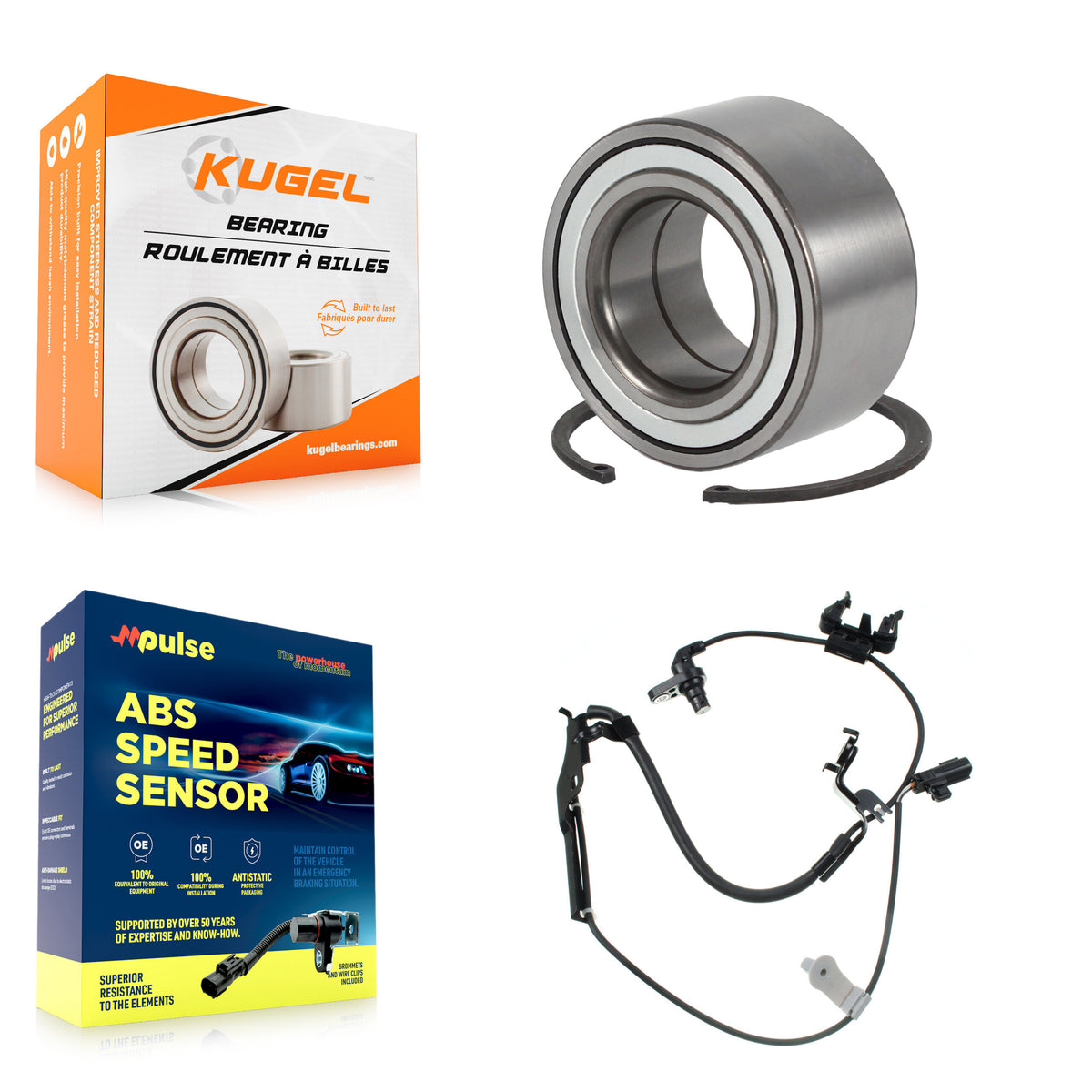 Front Wheel Bearing ABS Sensor Kit For Toyota Highlander Lexus RX350 RX450h with Harness K7S-102751