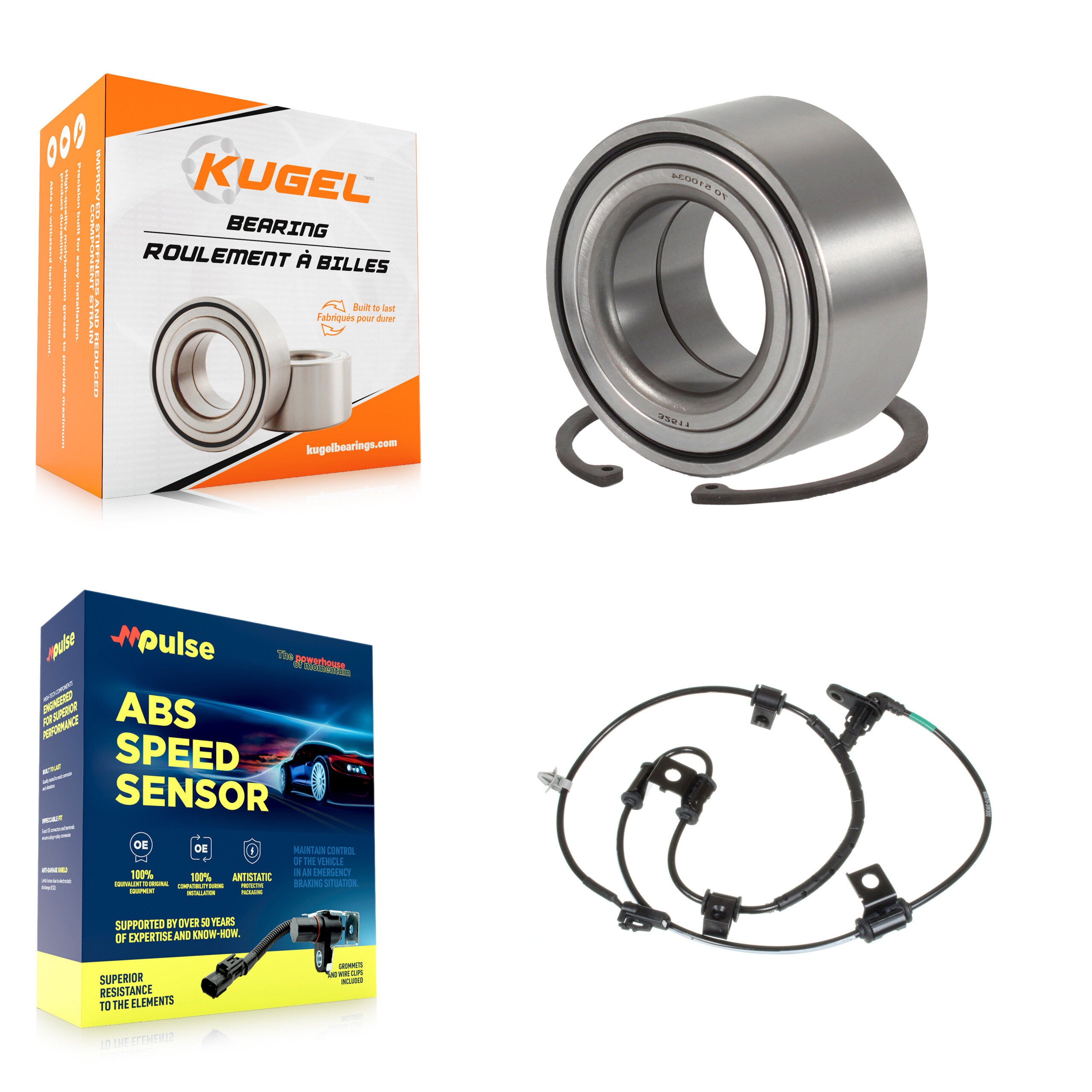 Front Wheel Bearing & Sensor Kit For Kia Sportage 2.4L 2.0L with 4-Wheel ABS Harness K7S-102759