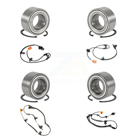 Front Rear Wheel Bearing Sensor Kit (8Pc) For Honda Pilot Acura MDX 3.5L with 4-Wheel ABS K7S-102795