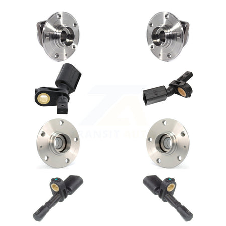 Front Rear Wheel Hub Bearing And ABS Sensor Kit (8Pc) For Volkswagen Golf SportWagen K7S-102799