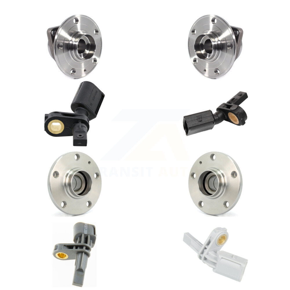 Front Rear Wheel Hub Bearing And ABS Sensor Kit (8Pc) For Volkswagen Arteon K7S-102808