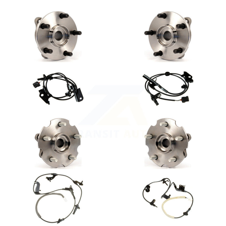 Front Rear Wheel Hub Bearing And ABS Sensor Kit (8Pc) For Toyota RAV4 with Harness K7S-102820