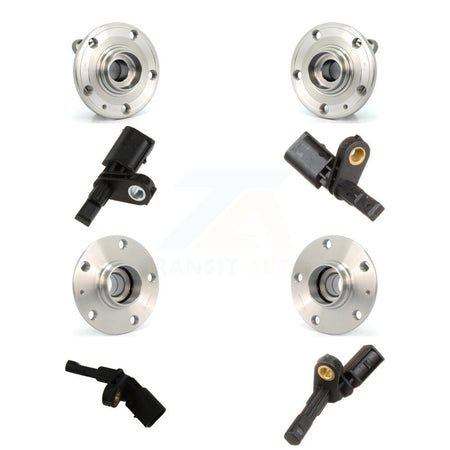 Front Rear Wheel Hub Bearing And ABS Sensor Kit (8Pc) For Volkswagen Beetle Audi A3 K7S-102840