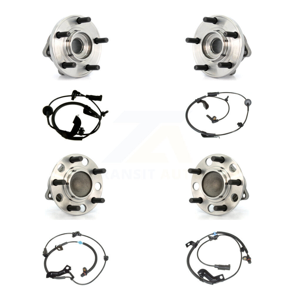 Front Rear Wheel Hub Bearing And ABS Sensor Kit (8Pc) For 2009 Dodge Caliber with Harness K7S-102867