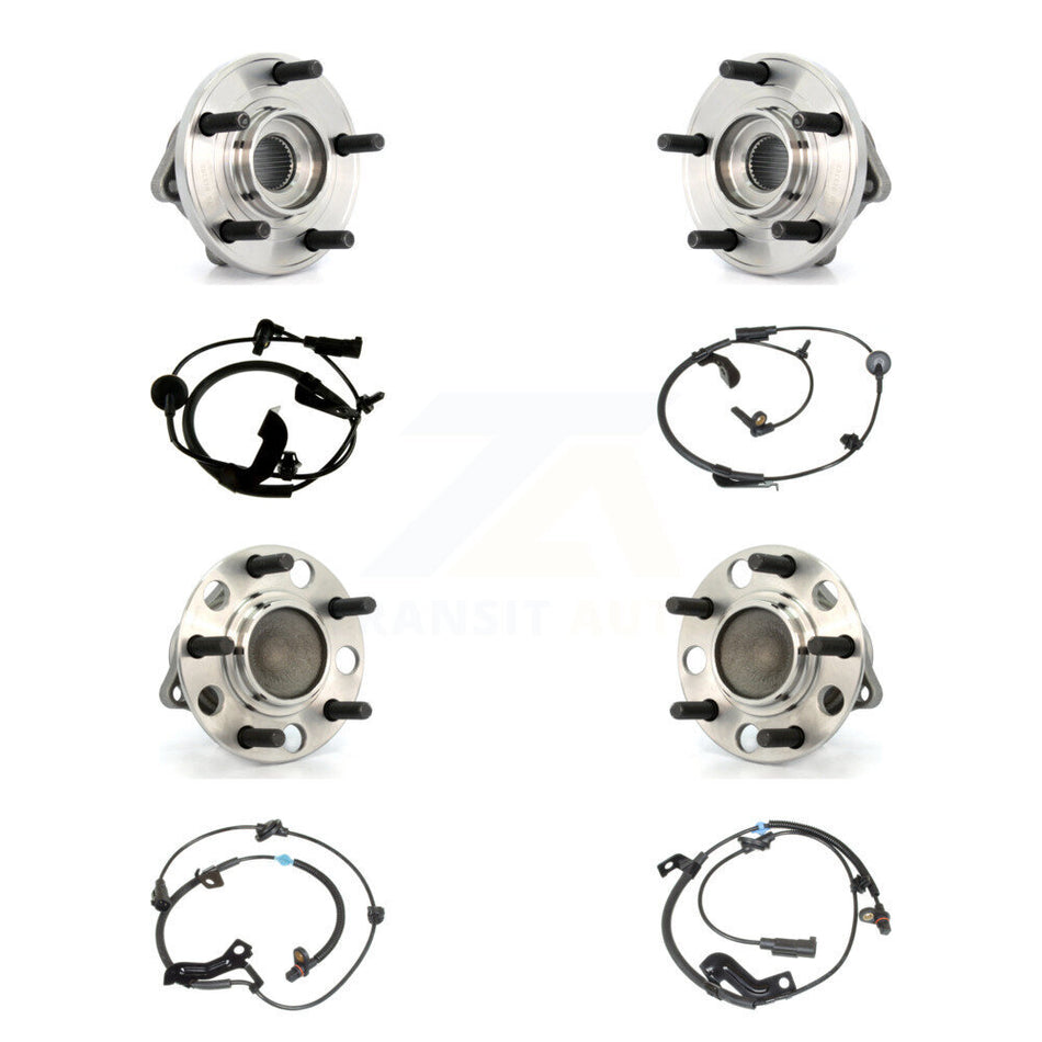 Front Rear Wheel Hub Bearing And ABS Sensor Kit (8Pc) For 2009 Dodge Caliber with Harness K7S-102867