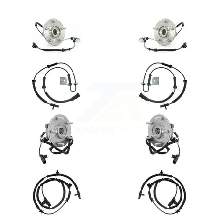 Front Rear Wheel Hub Bearing And Extra ABS Sensor Kit (8Pc) For Chrysler Town & Country K7S-102869