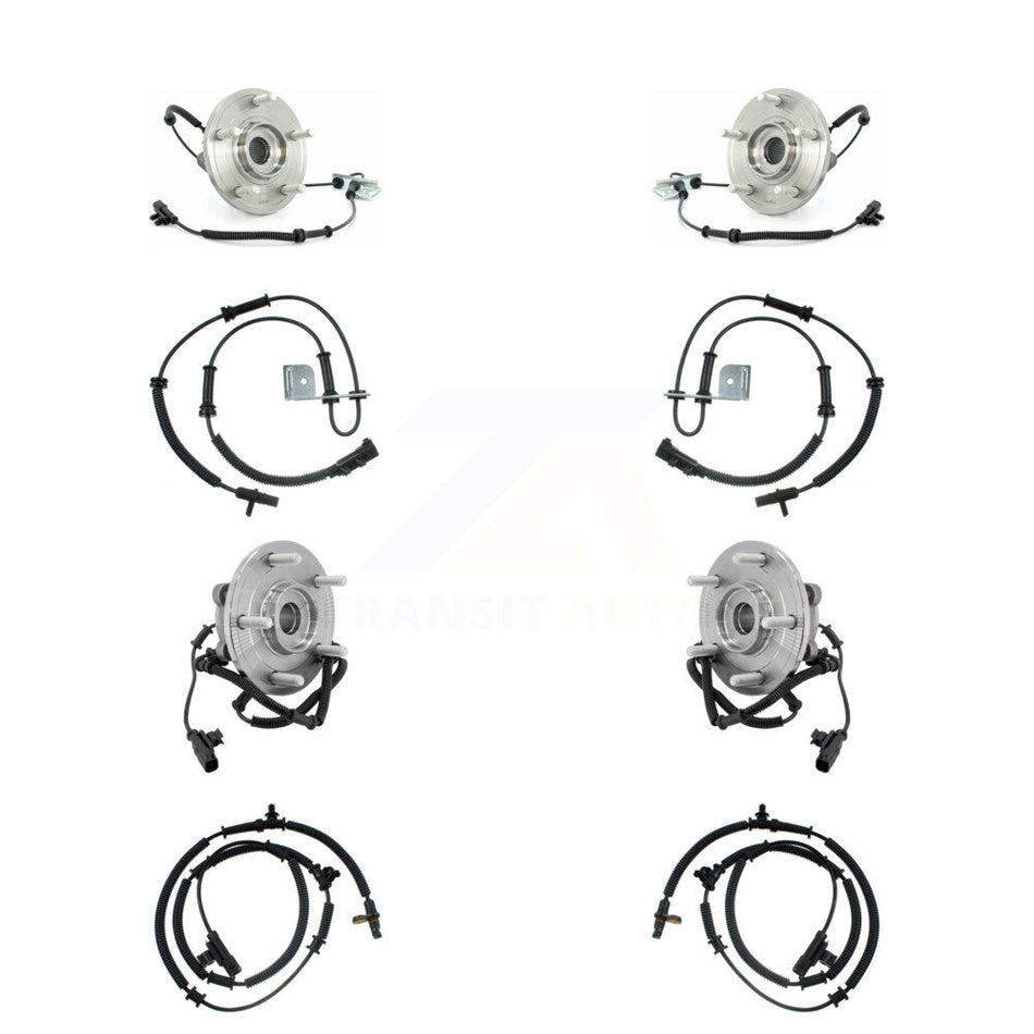 Front Rear Wheel Hub Bearing And Extra ABS Sensor Kit (8Pc) For Chrysler Town & Country K7S-102869