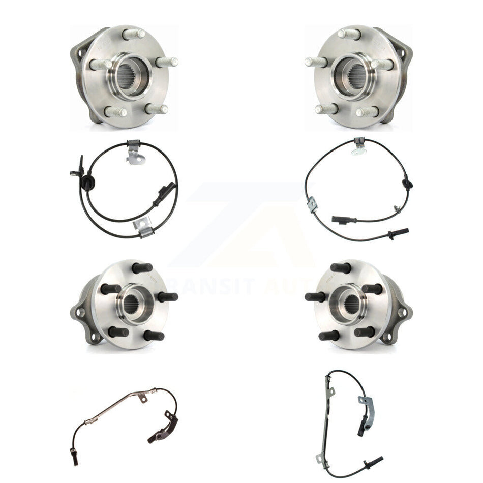 Front Rear Wheel Hub Bearing And ABS Sensor Kit (8Pc) For 2005-2006 Subaru Outback Legacy K7S-102880