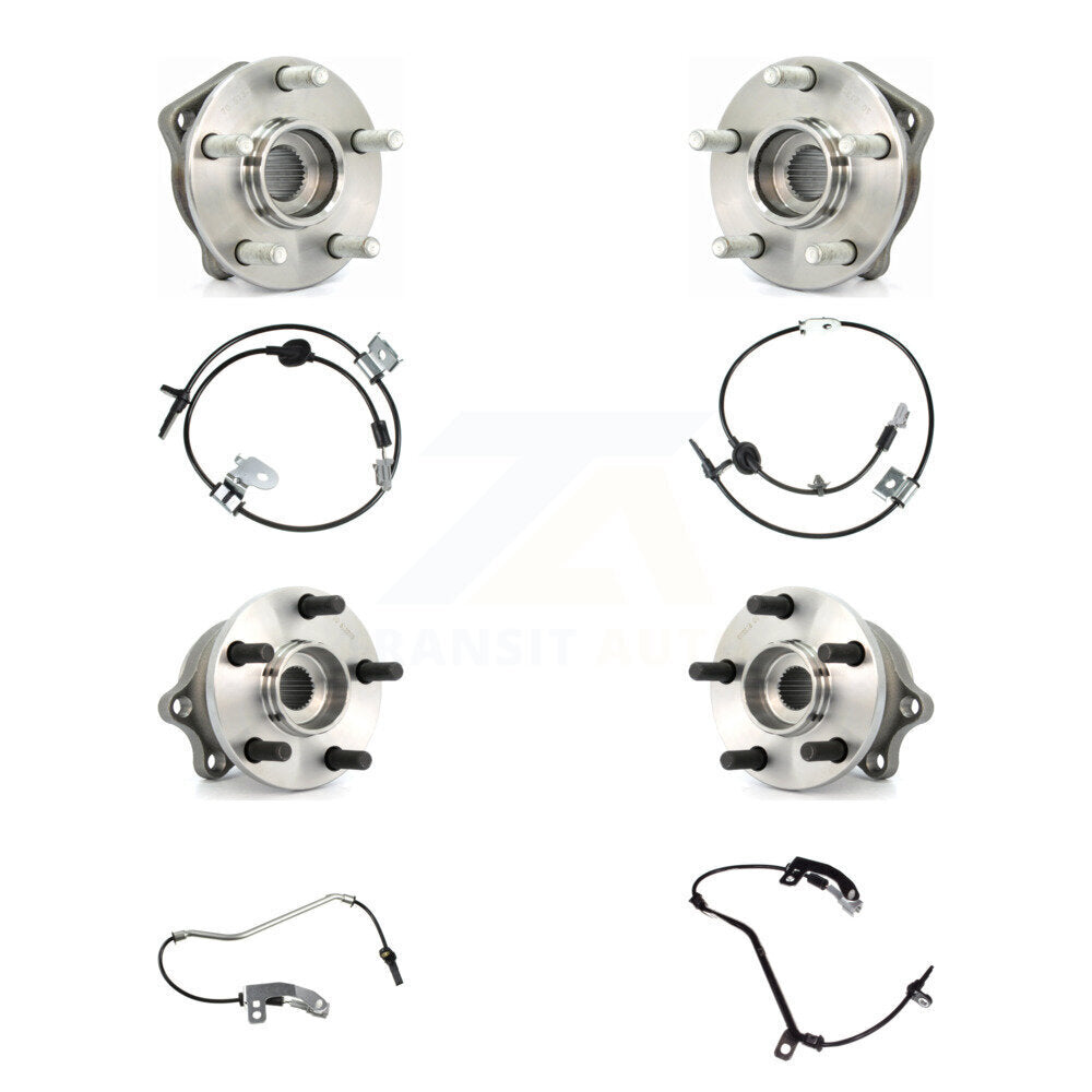 Front Rear Wheel Hub Bearing And ABS Sensor Kit (8Pc) For Subaru Outback Legacy K7S-102881