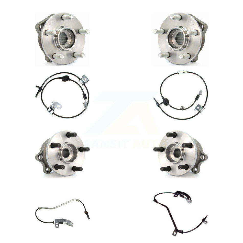 Front Rear Wheel Hub Bearing And ABS Sensor Kit (8Pc) For Subaru Outback Legacy K7S-102881