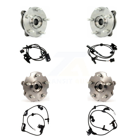 Front Rear Wheel Hub Bearing & Sensor Kit (8Pc) For Toyota RAV4 AWD with 2.5L 4-Wheel ABS K7S-102886