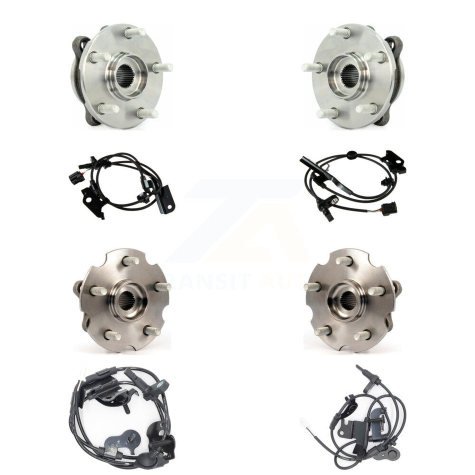 Front Rear Wheel Hub Bearing And ABS Sensor Kit (8Pc) For Toyota RAV4 K7S-102887