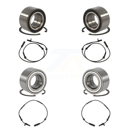 Front Rear Wheel Bearing & Sensor Kit For 2010 BMW X3 3.0L with 4-Wheel ABS Harness K7S-102891