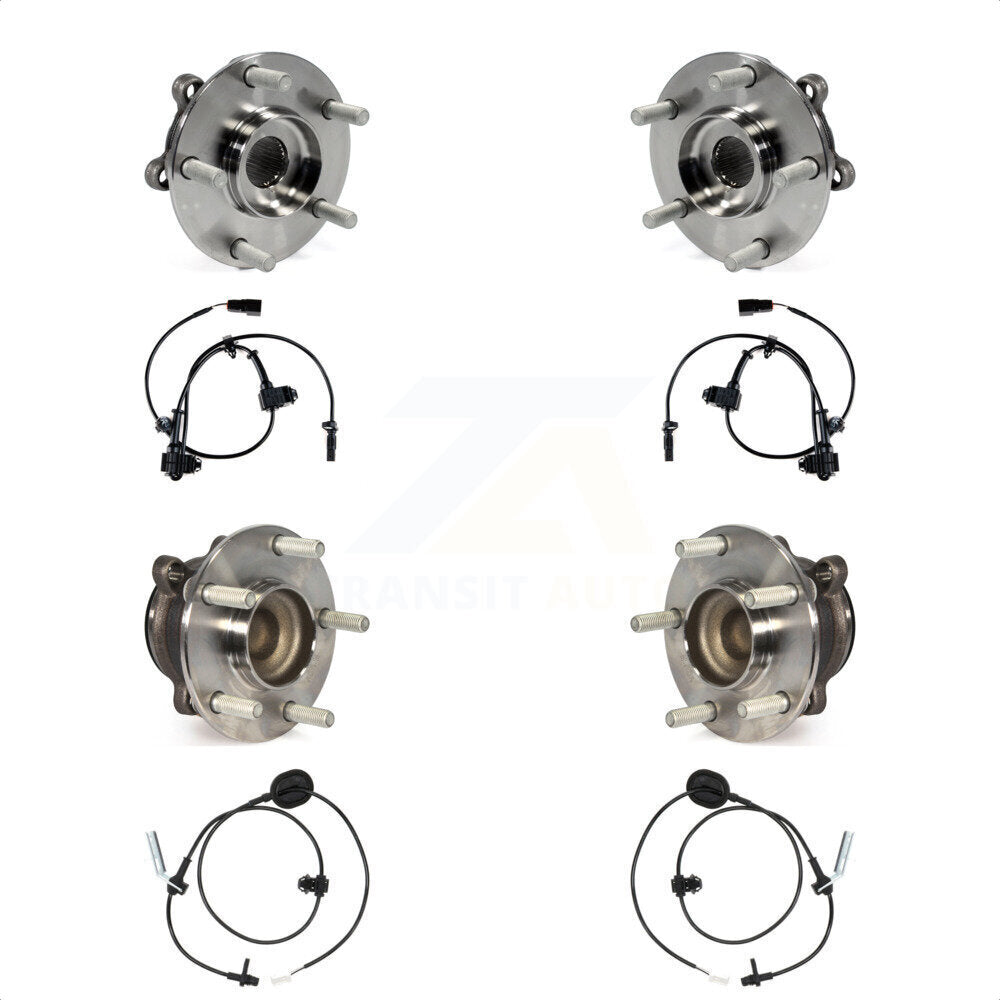 Front Rear Wheel Hub Bearing & Sensor Kit For Mazda 6 2.5L with 4-Wheel ABS Harness K7S-102920