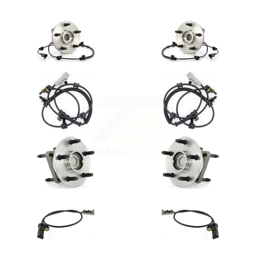 Front Rear Wheel Hub Bearing And Extra ABS Sensor Kit For Jeep Grand Cherokee Commander K7S-102924