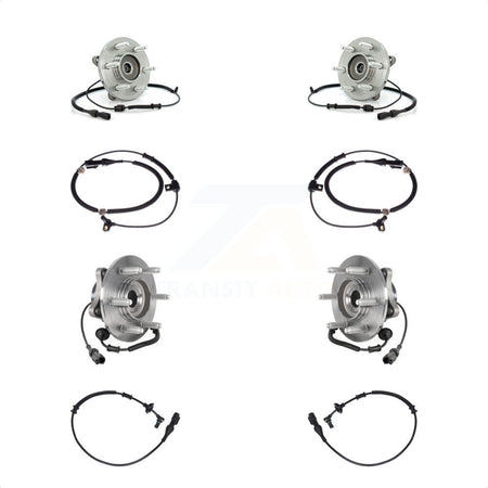 Front Rear Wheel Hub Bearing & Extra ABS Sensor Kit For Ford Expedition Lincoln Navigator K7S-102935