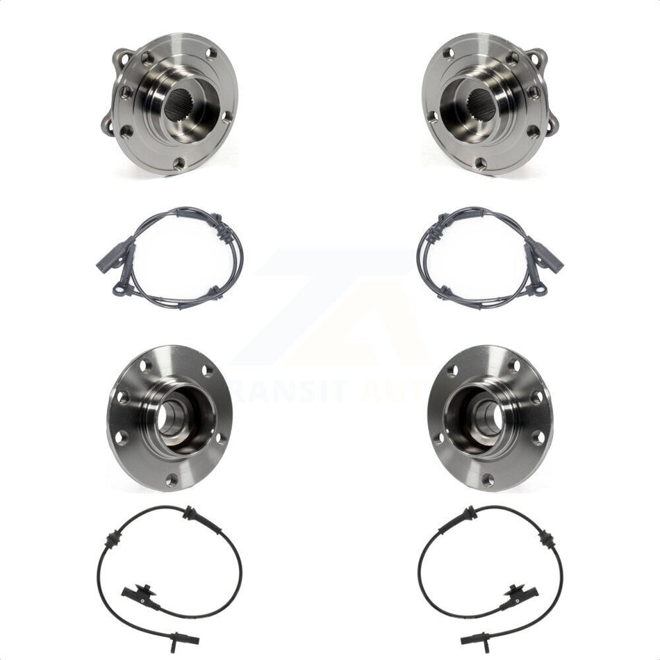 Front Rear Wheel Hub Bearing And ABS Sensor Kit For 2013-2015 Dodge Dart K7S-102938