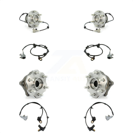 Front Rear Wheel Hub Bearing And Extra ABS Sensor Kit For Nissan Pathfinder with Harness K7S-102947