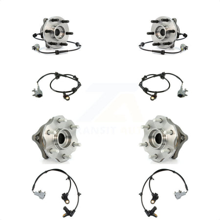 Front Rear Wheel Hub Bearing And Extra ABS Sensor Kit For Nissan Pathfinder with Harness K7S-102948