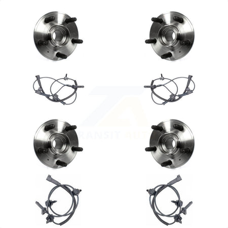 Front Rear Wheel Hub Bearing And ABS Sensor Kit For Cadillac CTS with Harness K7S-102949