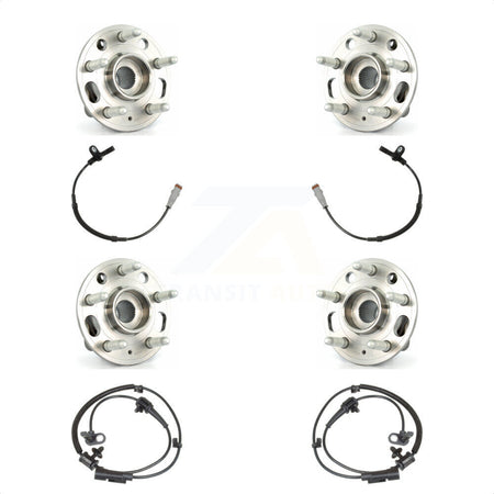 Front Rear Wheel Hub Bearing & Sensor Kit For 2011 Buick Regal 2.4L/2.0L with 4-Wheel ABS K7S-102957