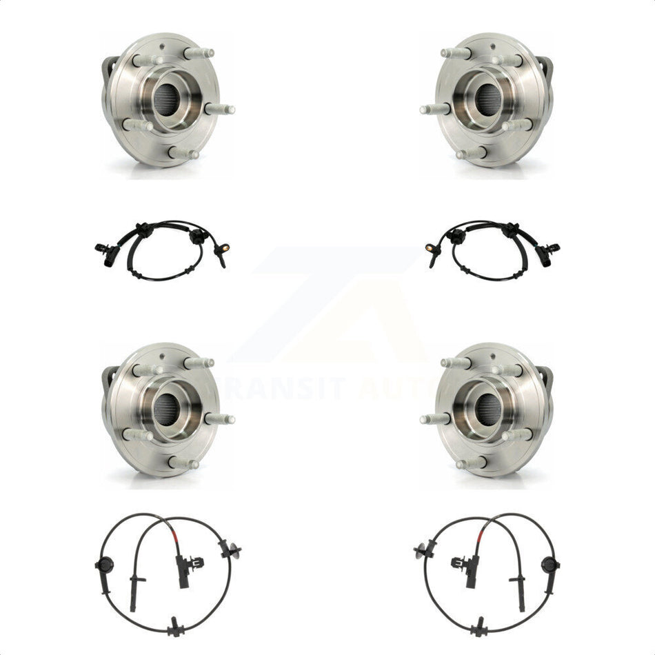 Front Rear Wheel Hub Bearing And ABS Sensor Kit For 2013-2019 Cadillac ATS AWD K7S-102971