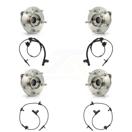Front Rear Wheel Hub Bearing And ABS Sensor Kit For 2013-2019 Cadillac ATS AWD K7S-102972