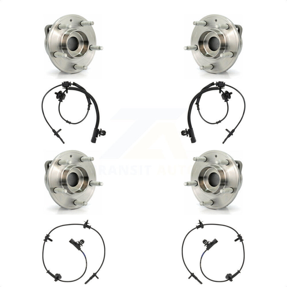 Front Rear Wheel Hub Bearing And ABS Sensor Kit For 2013-2019 Cadillac ATS AWD K7S-102972