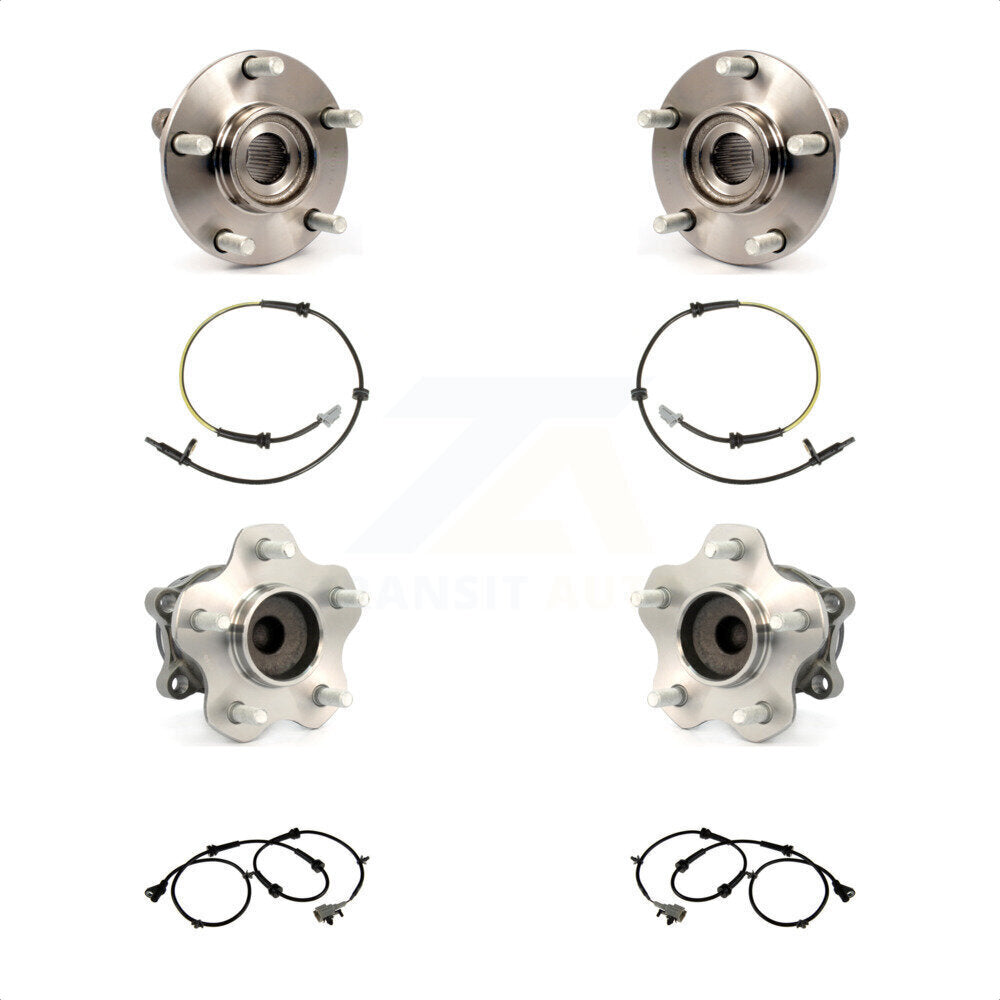 Front Rear Wheel Hub Bearing And ABS Sensor Kit For Nissan Rogue Select with Harness K7S-102979