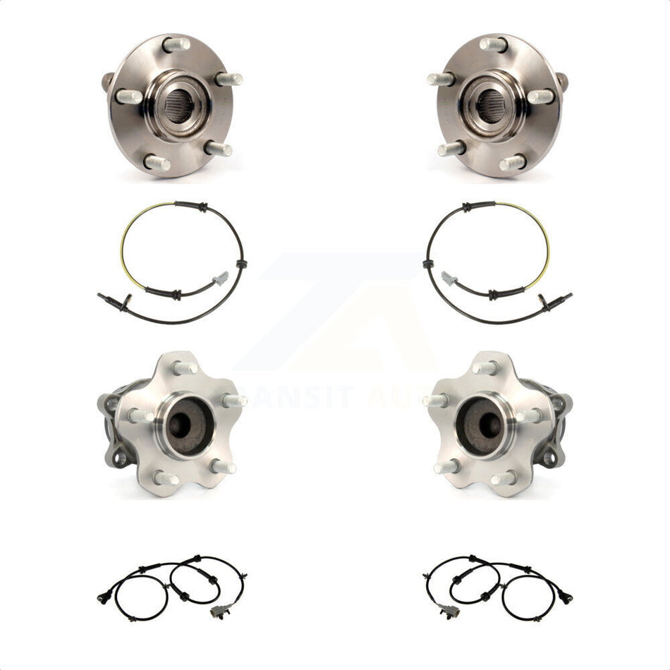 Front Rear Wheel Hub Bearing And ABS Sensor Kit For Nissan Rogue Select with Harness K7S-102979