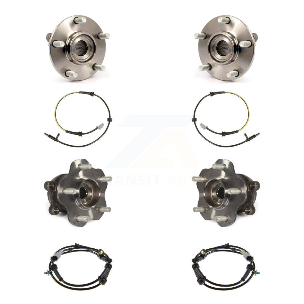 Front Rear Wheel Hub Bearing Sensor Kit For Nissan Rogue Select AWD with 2.5L 4-Wheel ABS K7S-102980