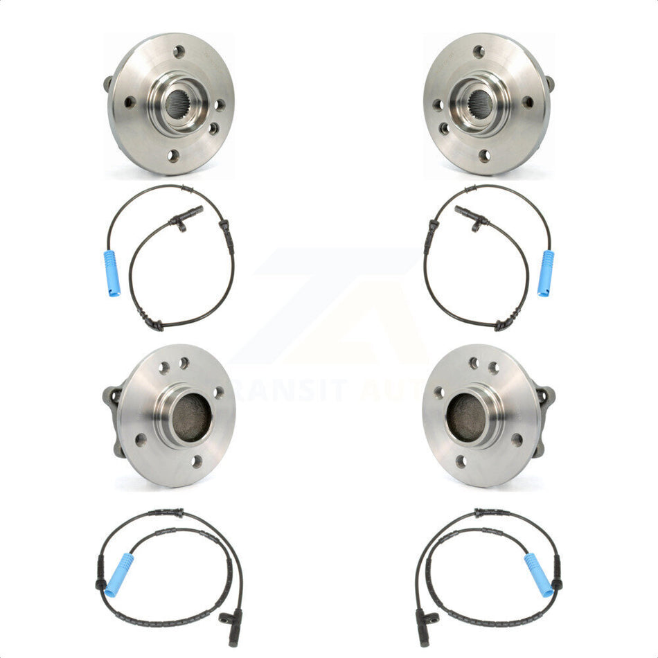 Front Rear Wheel Hub Bearing & Sensor Kit For 2002-2005 Mini Cooper 1.6L with 4-Wheel ABS K7S-102985