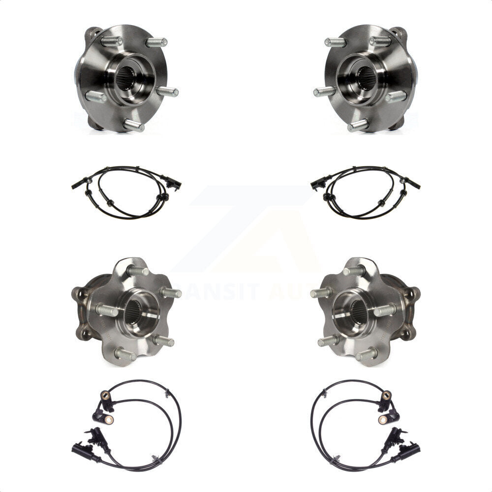 Front Rear Wheel Hub Bearing And ABS Sensor Kit For INFINITI G35 G25 Q40 with Harness K7S-102986