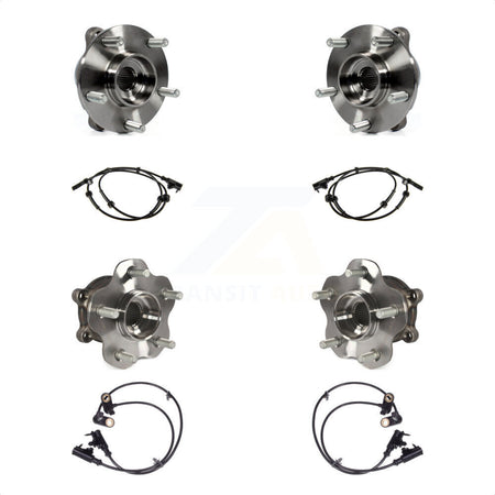 Front Rear Wheel Hub Bearing And ABS Sensor Kit For INFINITI G35 G25 Q40 with Harness K7S-102986