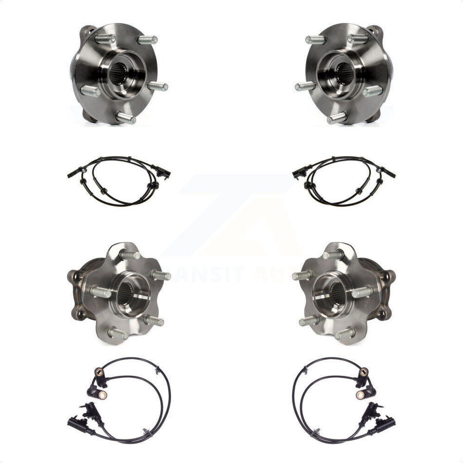 Front Rear Wheel Hub Bearing And ABS Sensor Kit For INFINITI G35 G25 Q40 with Harness K7S-102986