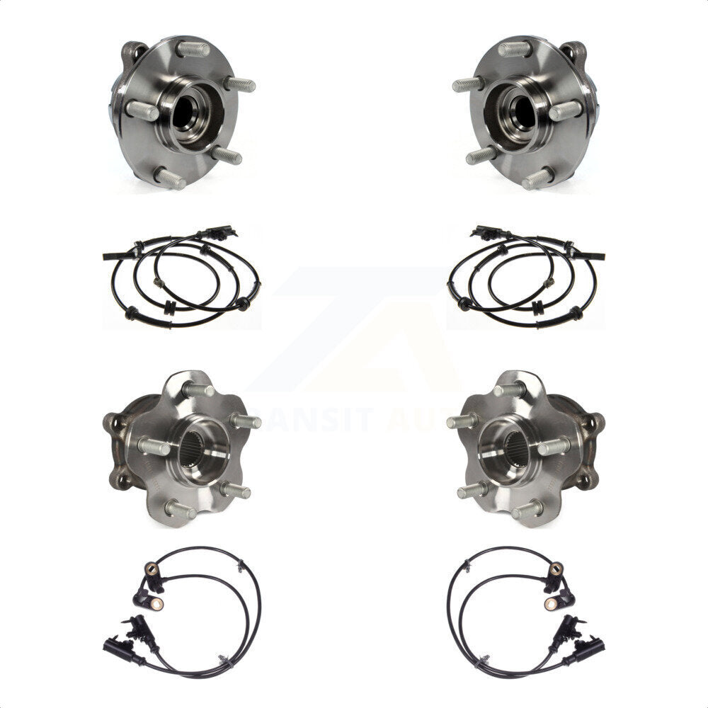 Front Rear Wheel Hub Bearing And ABS Sensor Kit For INFINITI G35 G25 Q40 with Harness K7S-102987