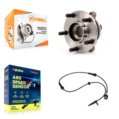 Front Wheel Hub Bearing And ABS Sensor Kit For 2009-2014 Nissan Murano 3.5L K7S-103009