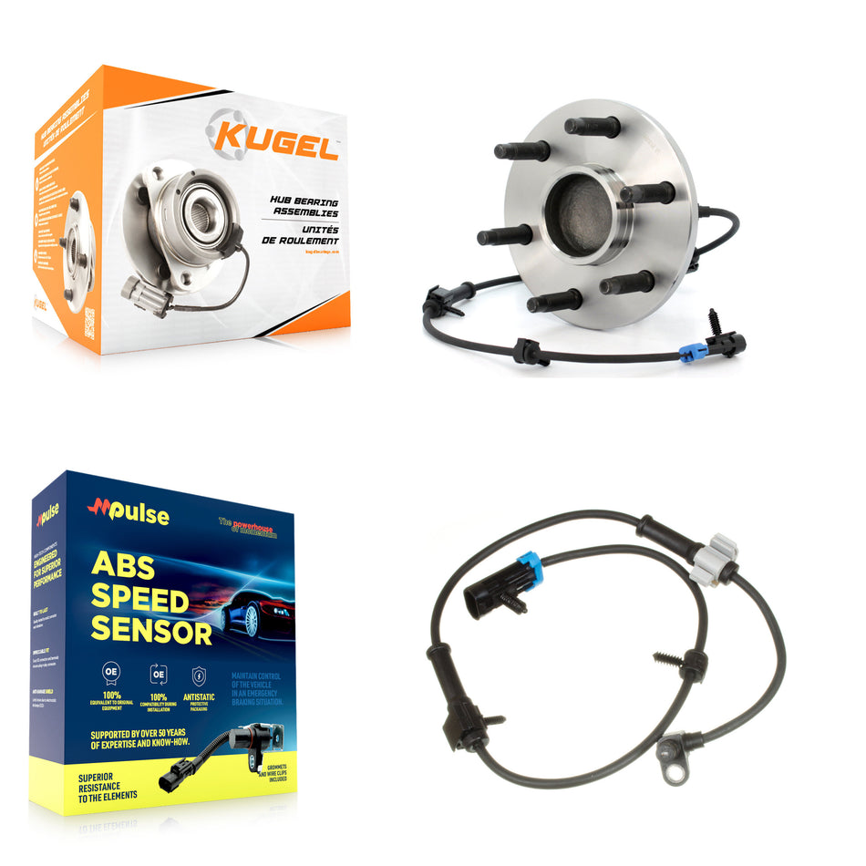 Front Wheel Hub Bearing & Extra Sensor Kit For Chevrolet Express 1500 RWD with 5.3L/4.3L K7S-103073