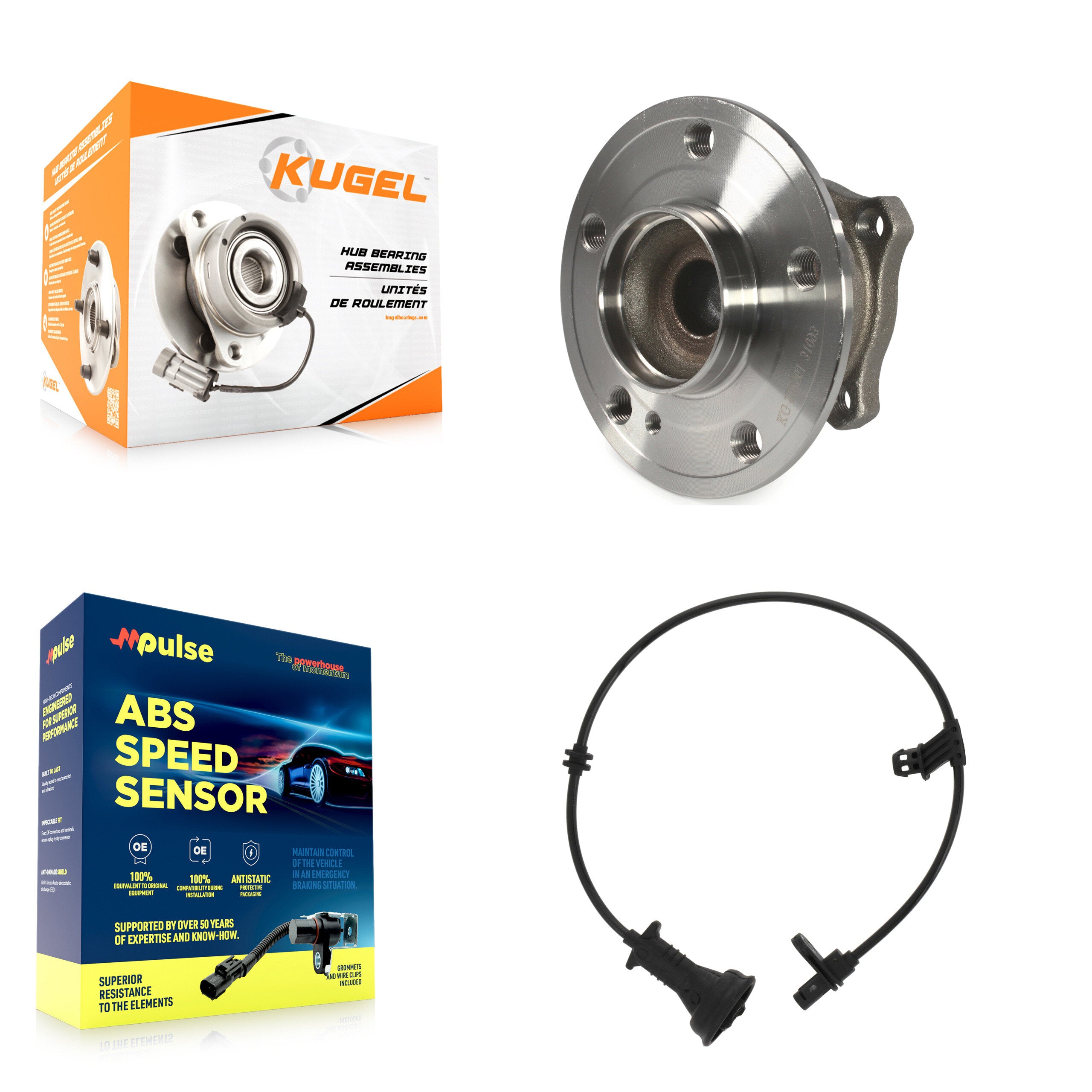 Rear Wheel Hub Bearing And ABS Sensor Kit For 2006-2011 Mercedes-Benz B200 with Harness K7S-103106